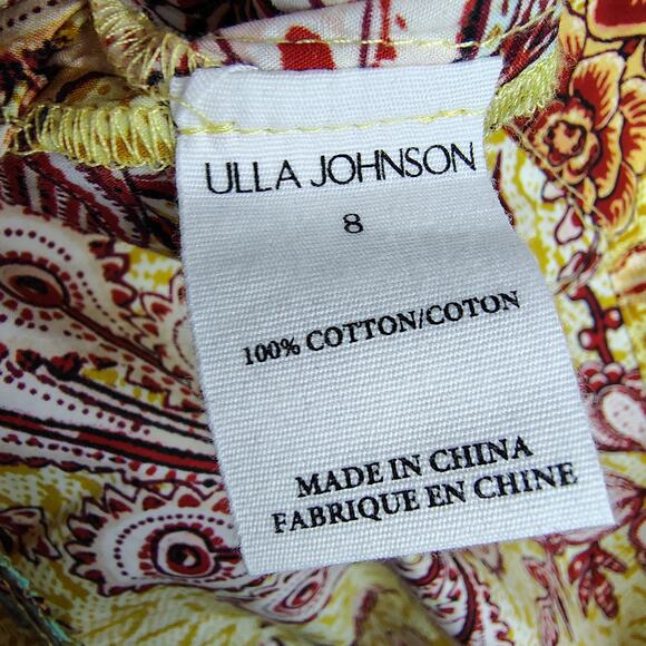 Ulla Johnson Arlo Floral Print Cotton Poplin Playsuit Romper Calla Lily Size 8 - Picture 6 of 14